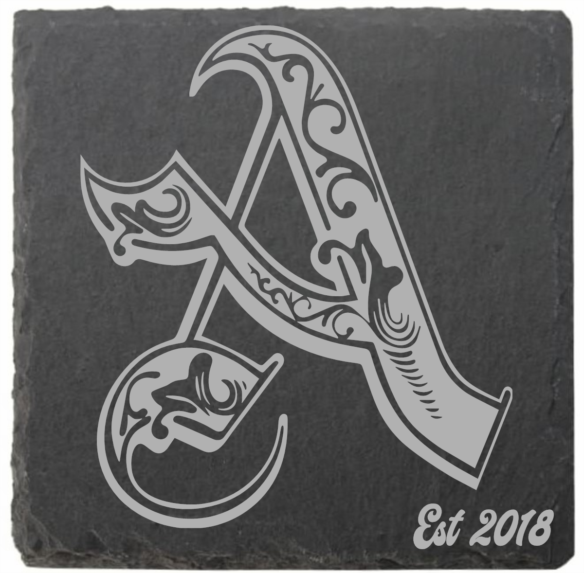 Letter coasters with date