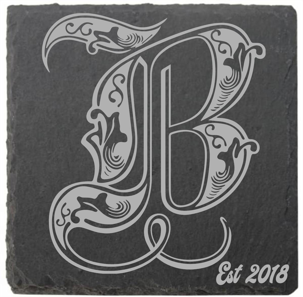 Letter coasters with date