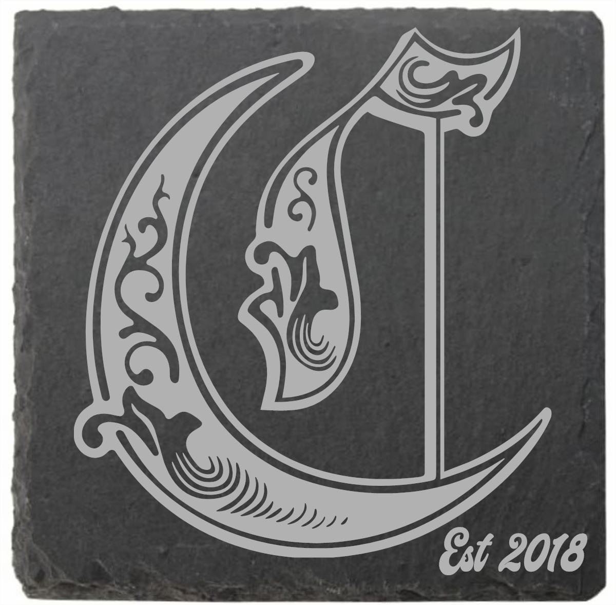 Letter coasters with date