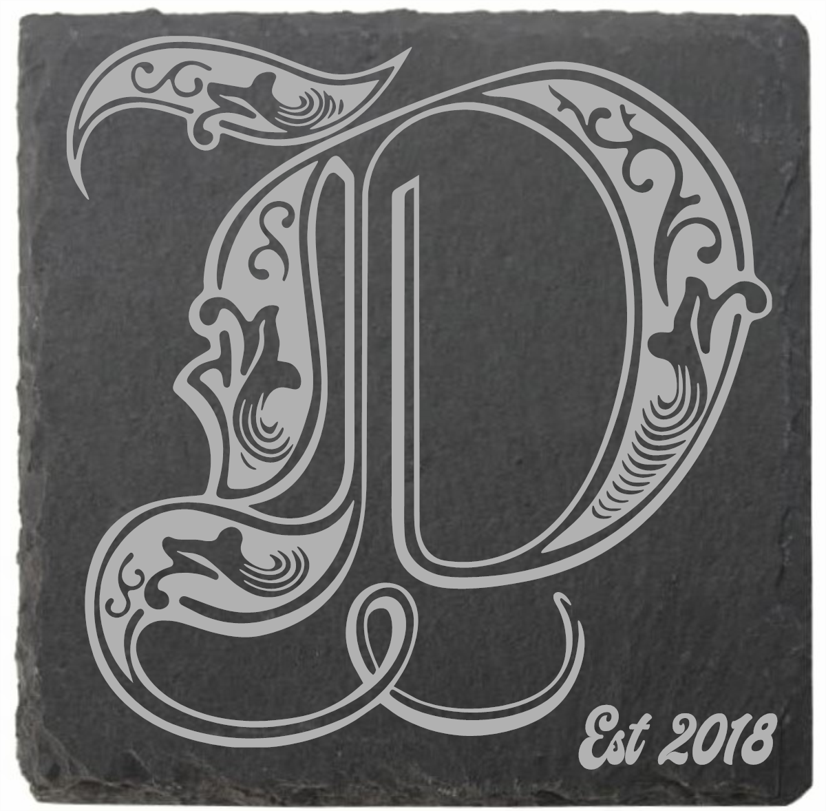 Letter coasters with date