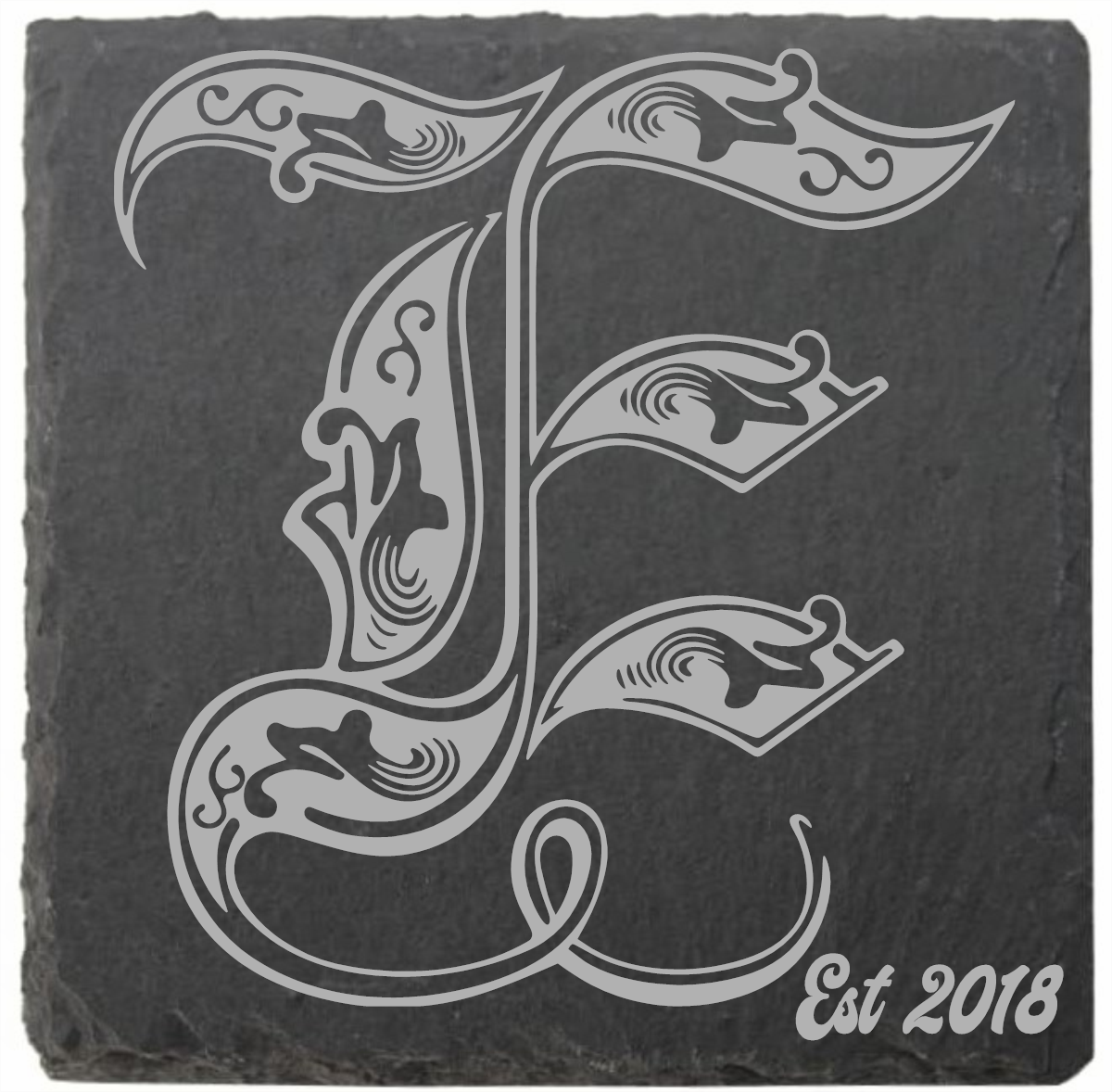 Letter coasters with date