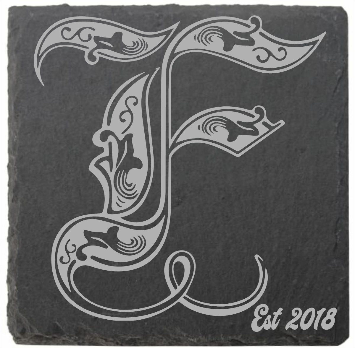 Letter coasters with date