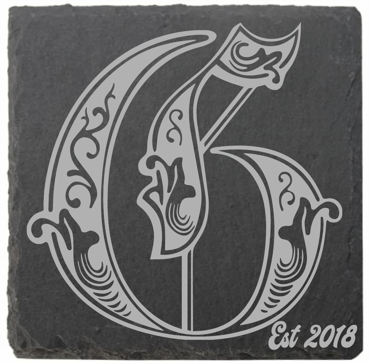 Letter coasters with date