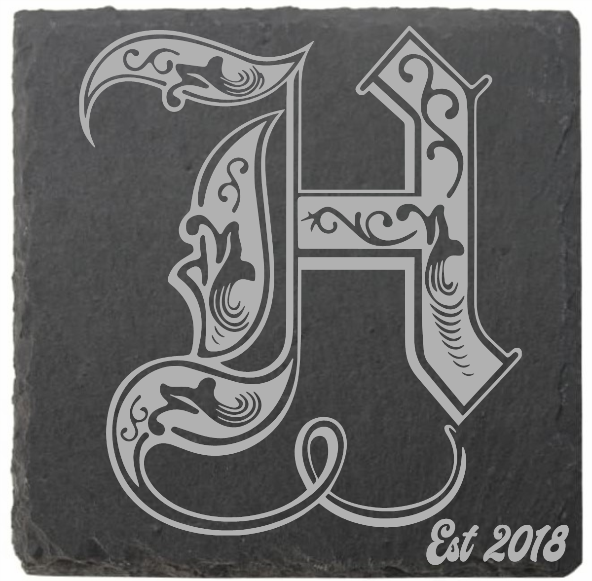Letter coasters with date