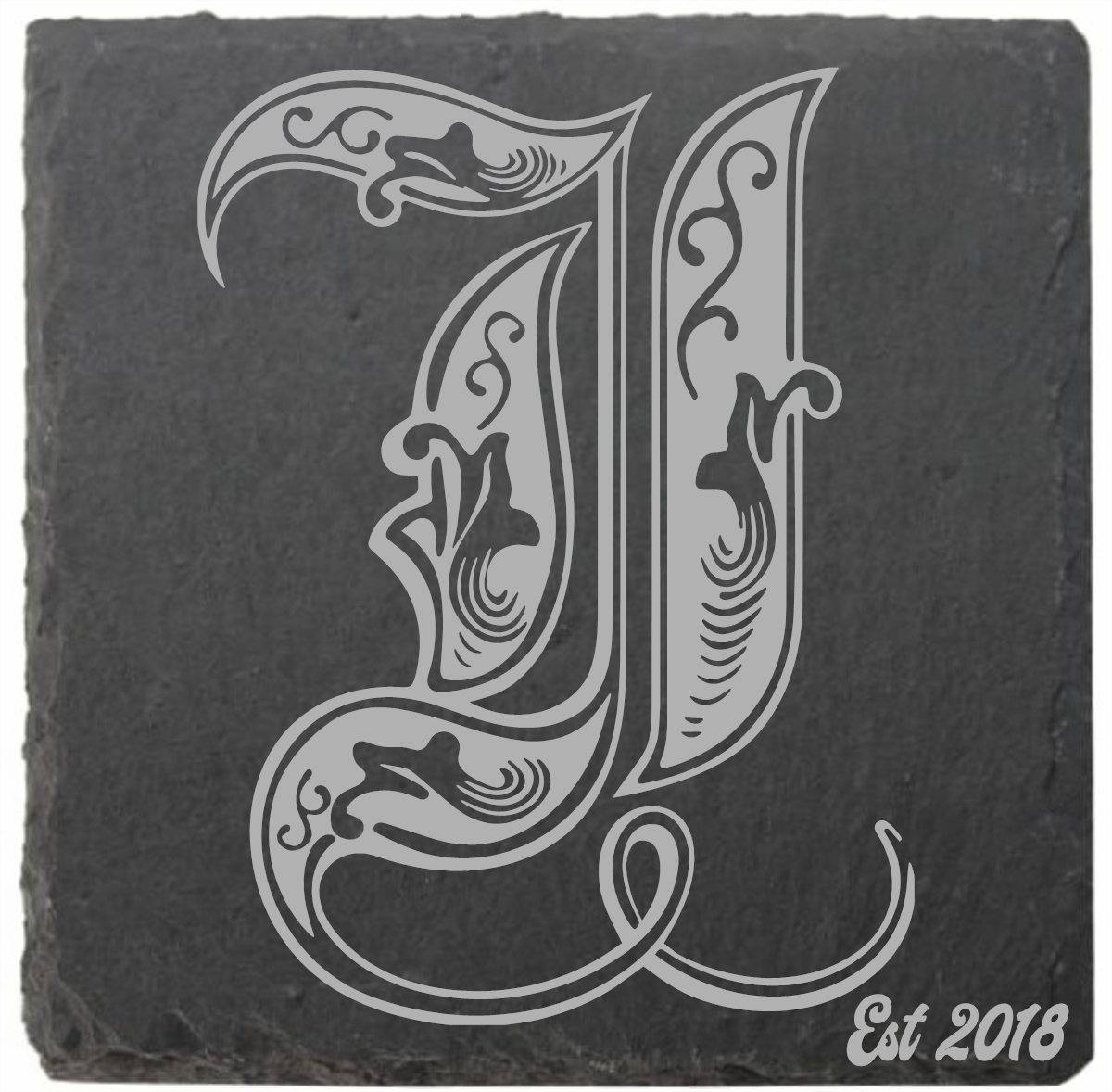 Letter coasters with date