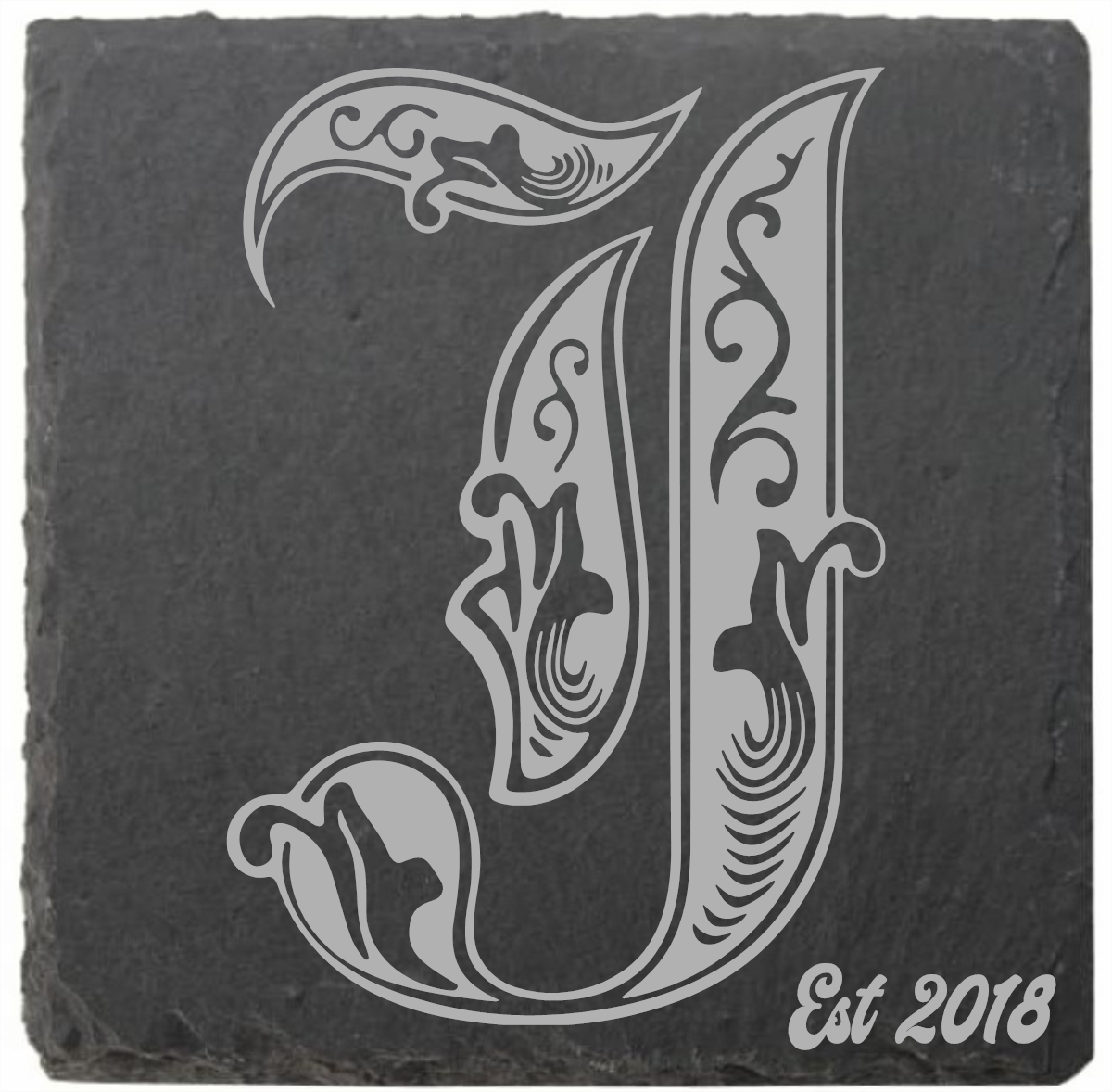 Letter coasters with date