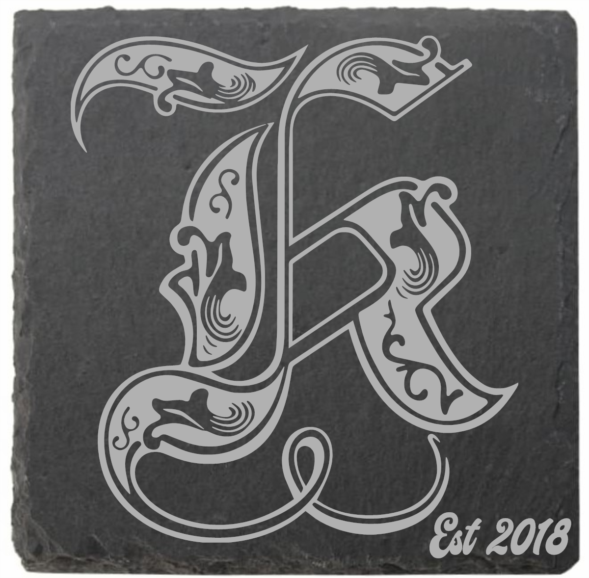 Letter coasters with date