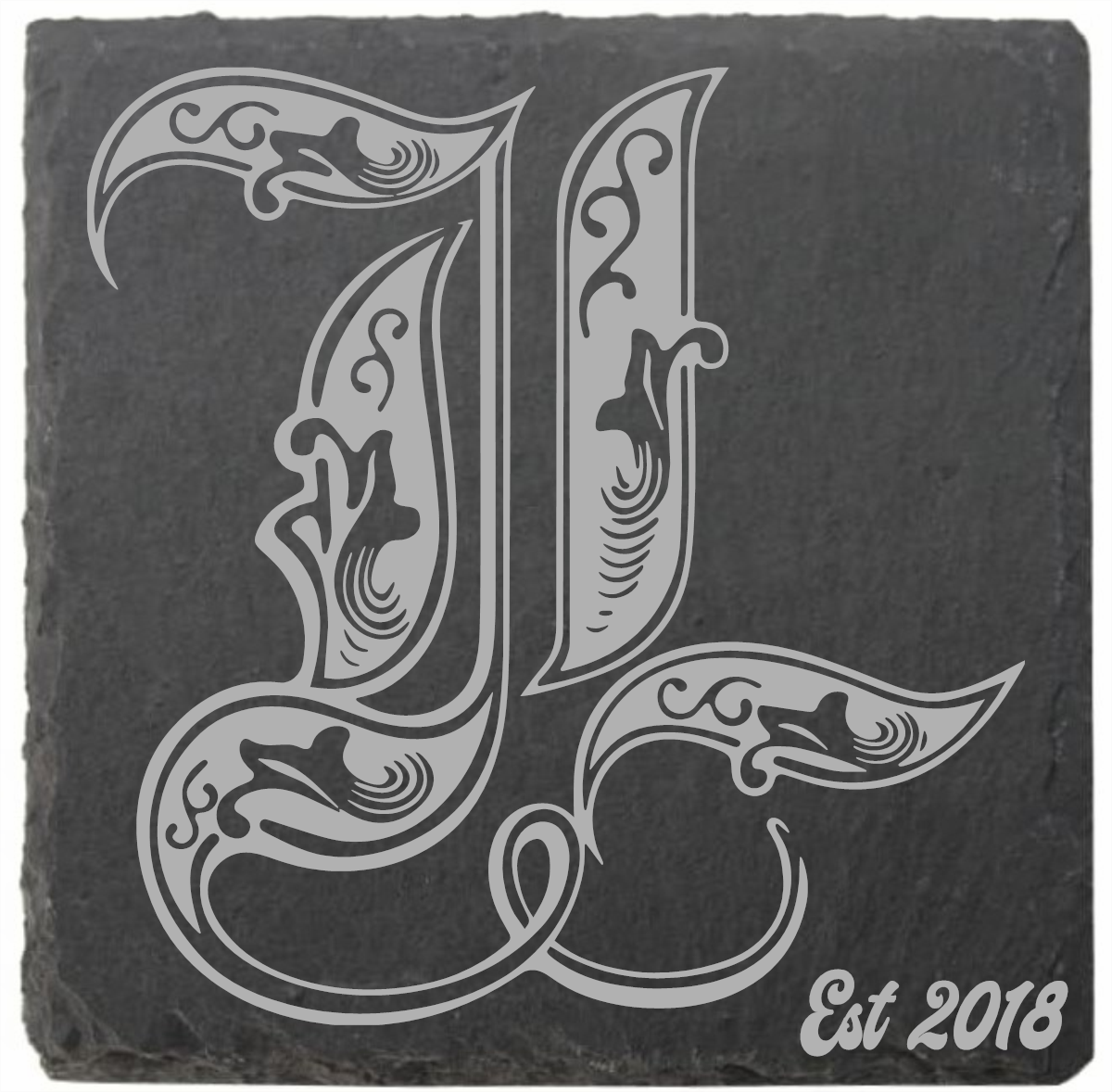 Letter coasters with date