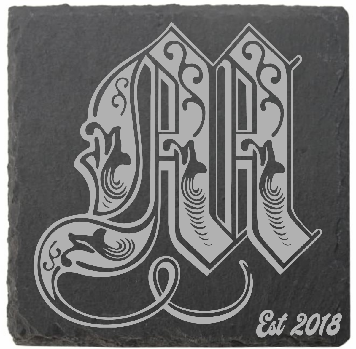 Letter coasters with date