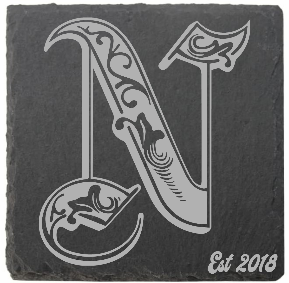 Letter coasters with date