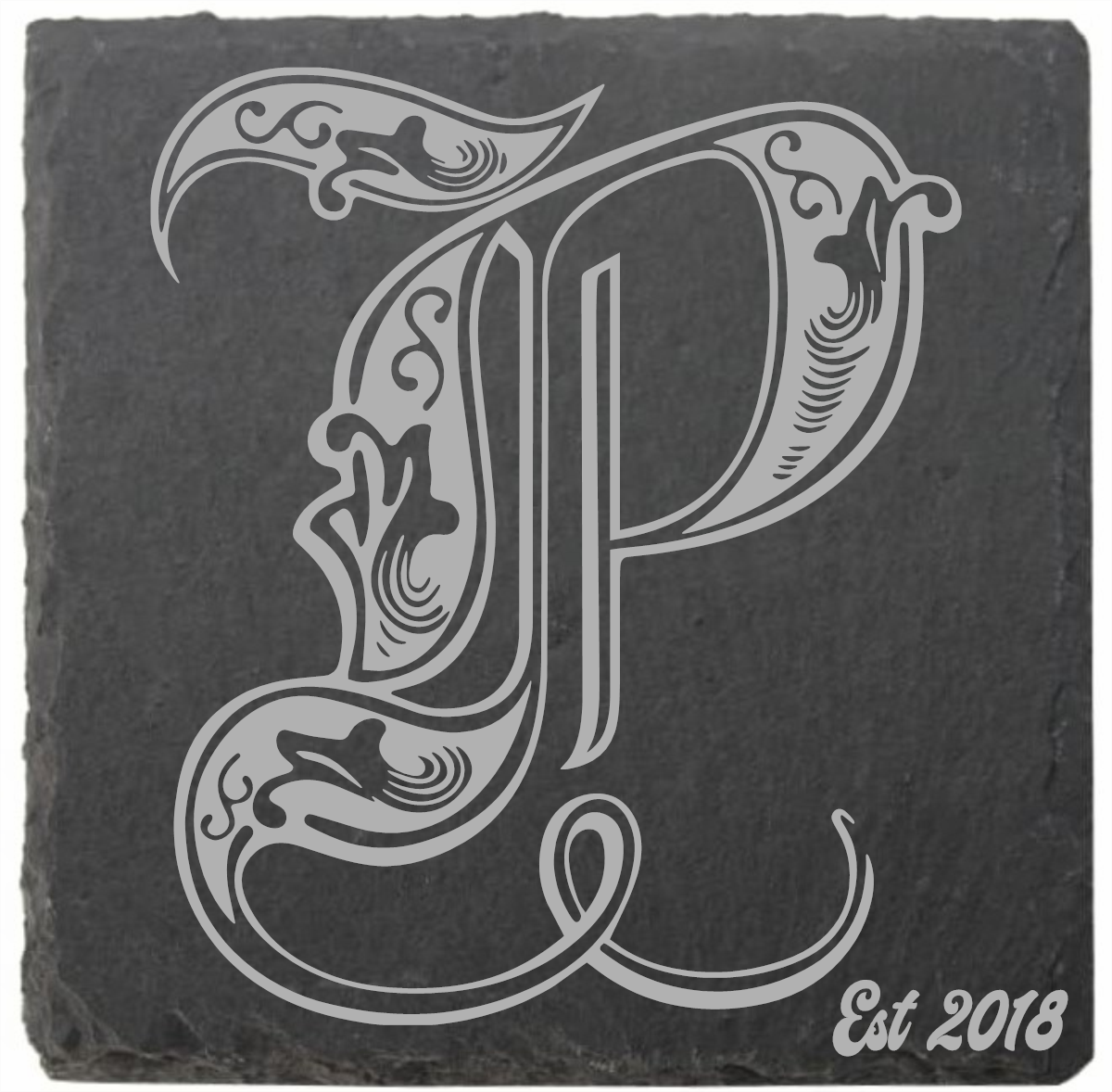 Letter coasters with date