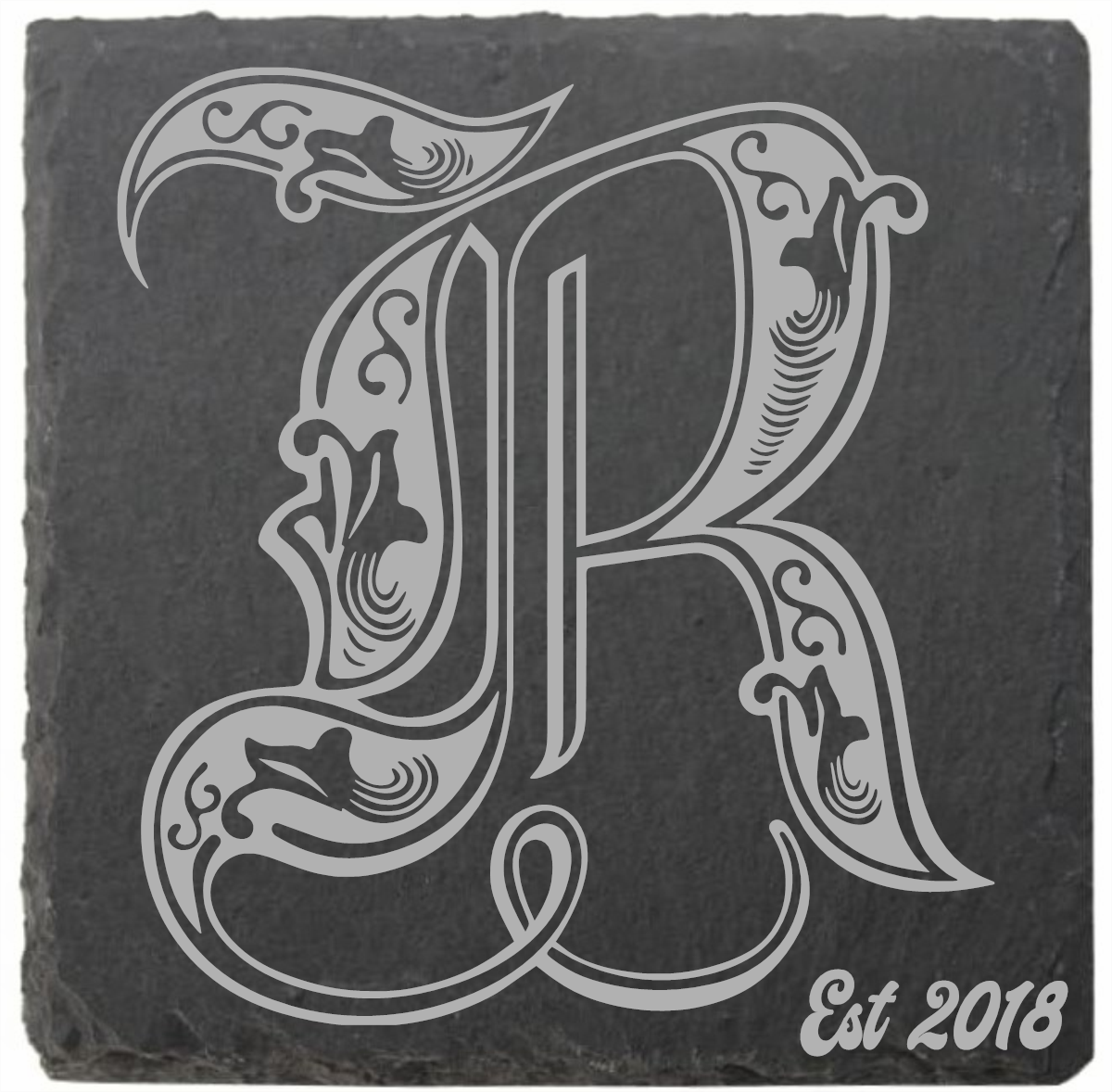 Letter coasters with date