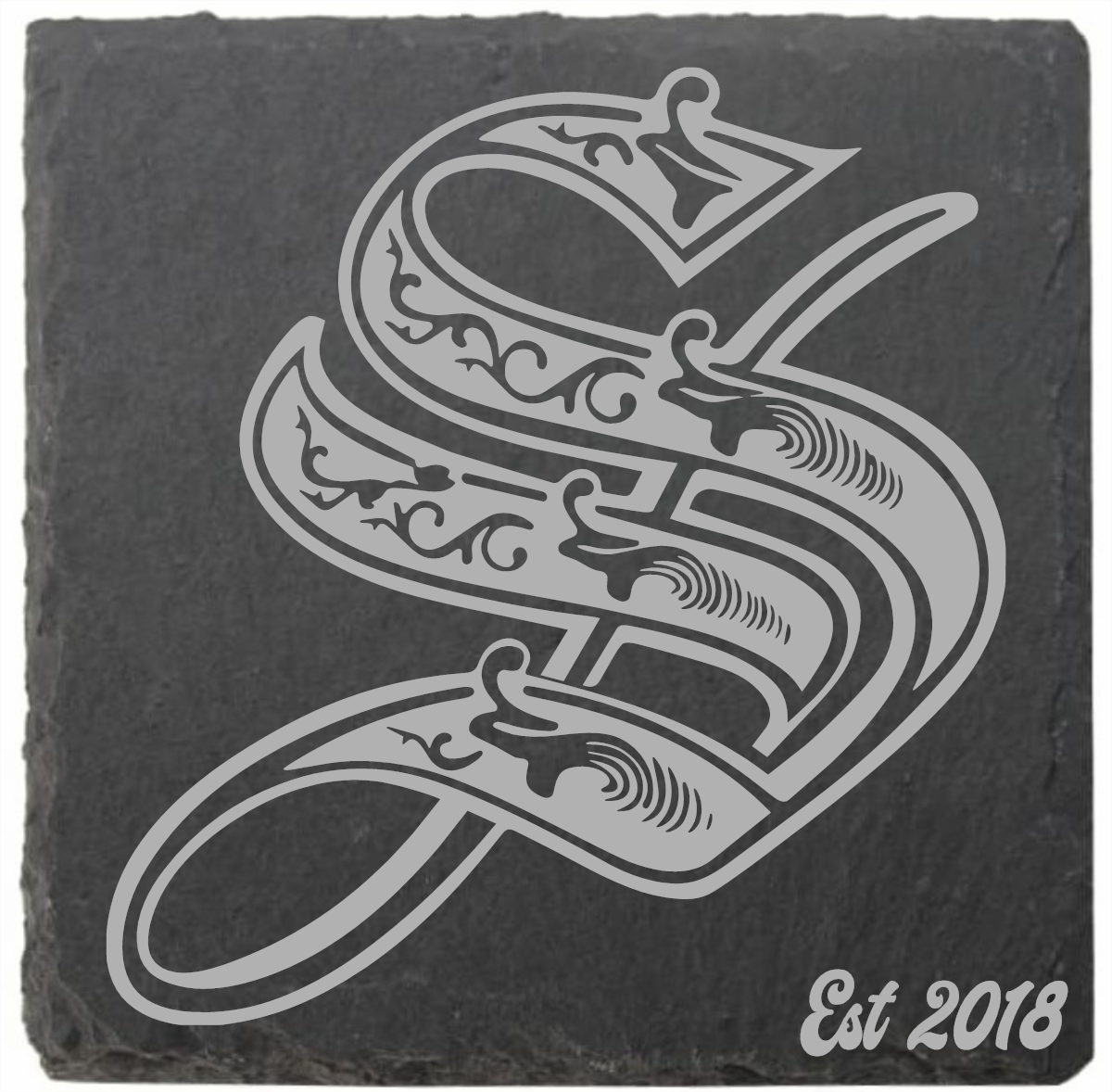Letter coasters with date