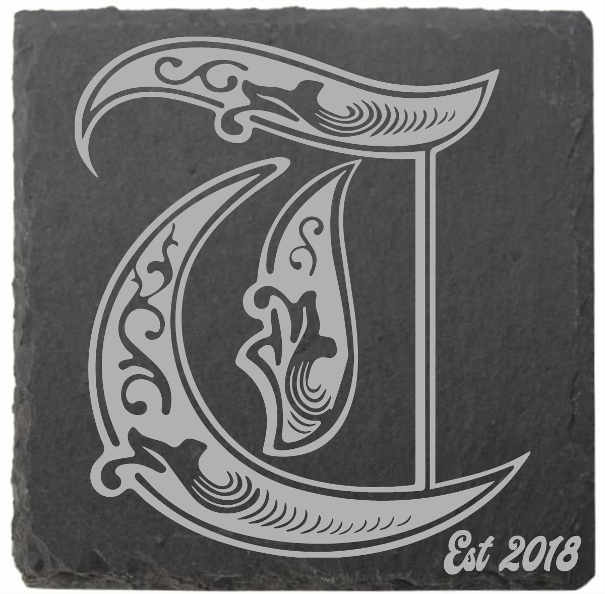 Letter coasters with date