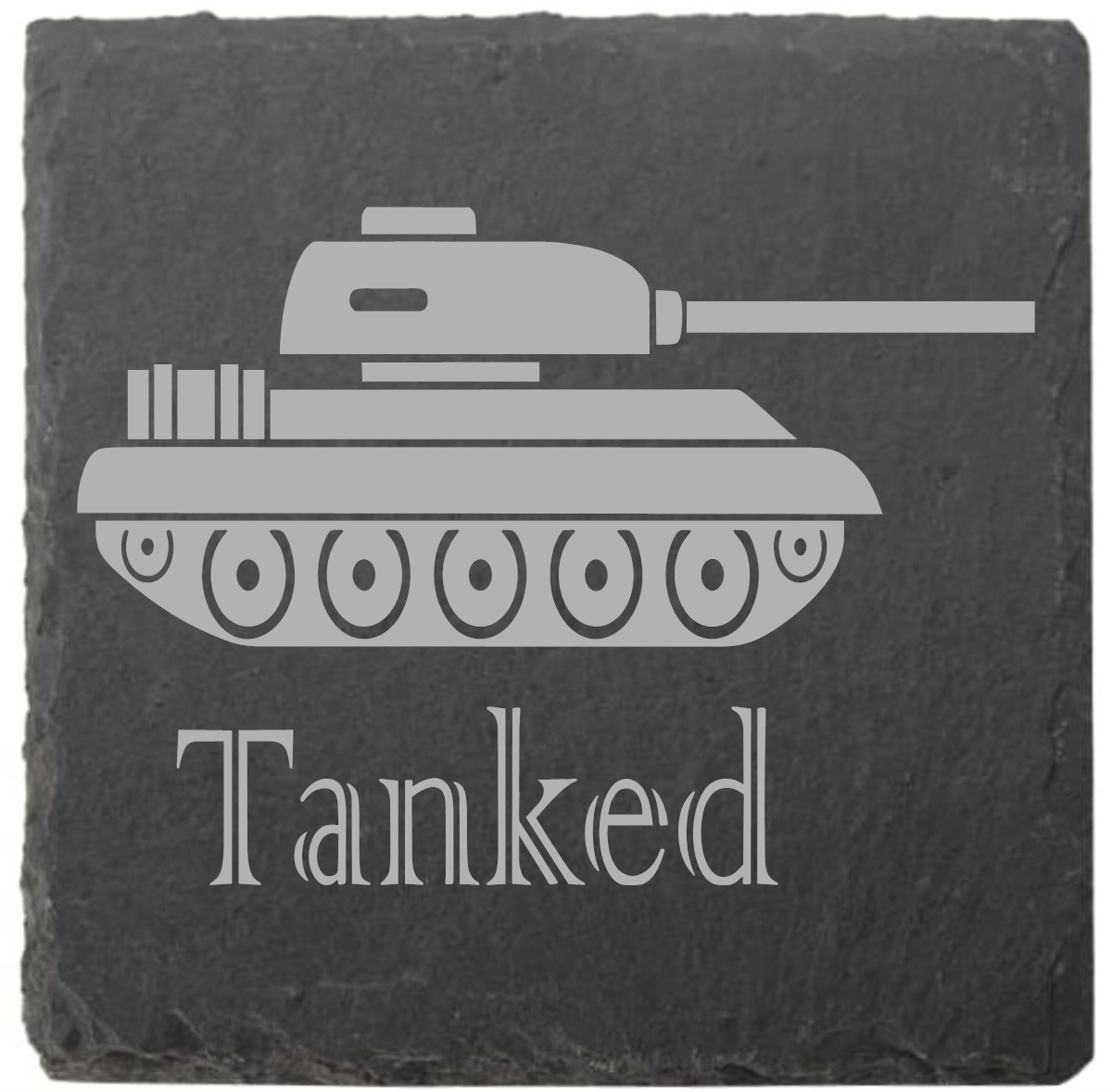 Assorted coasters: Buzzed, Hammered, Lit, Tanked