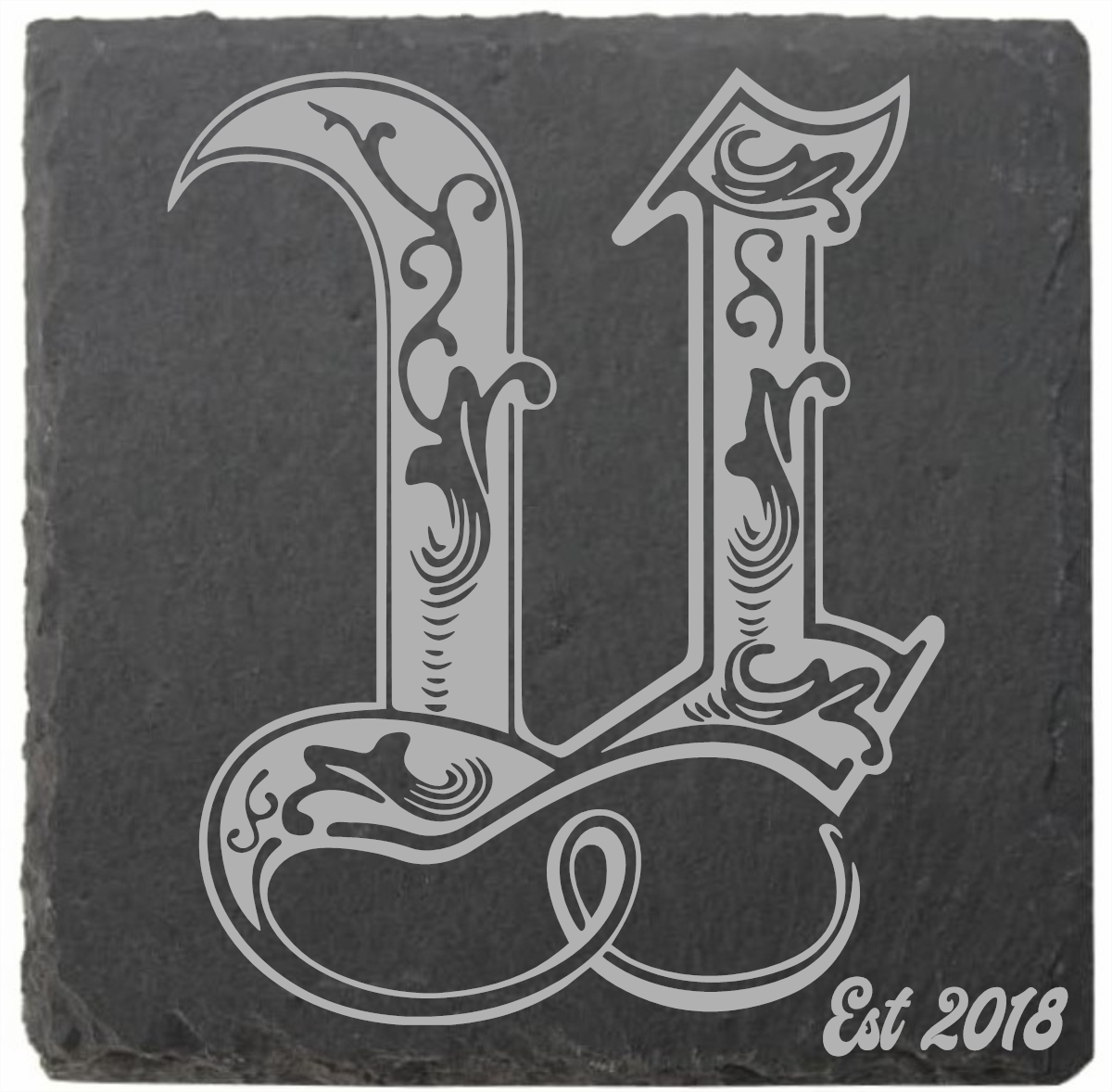 Letter coasters with date