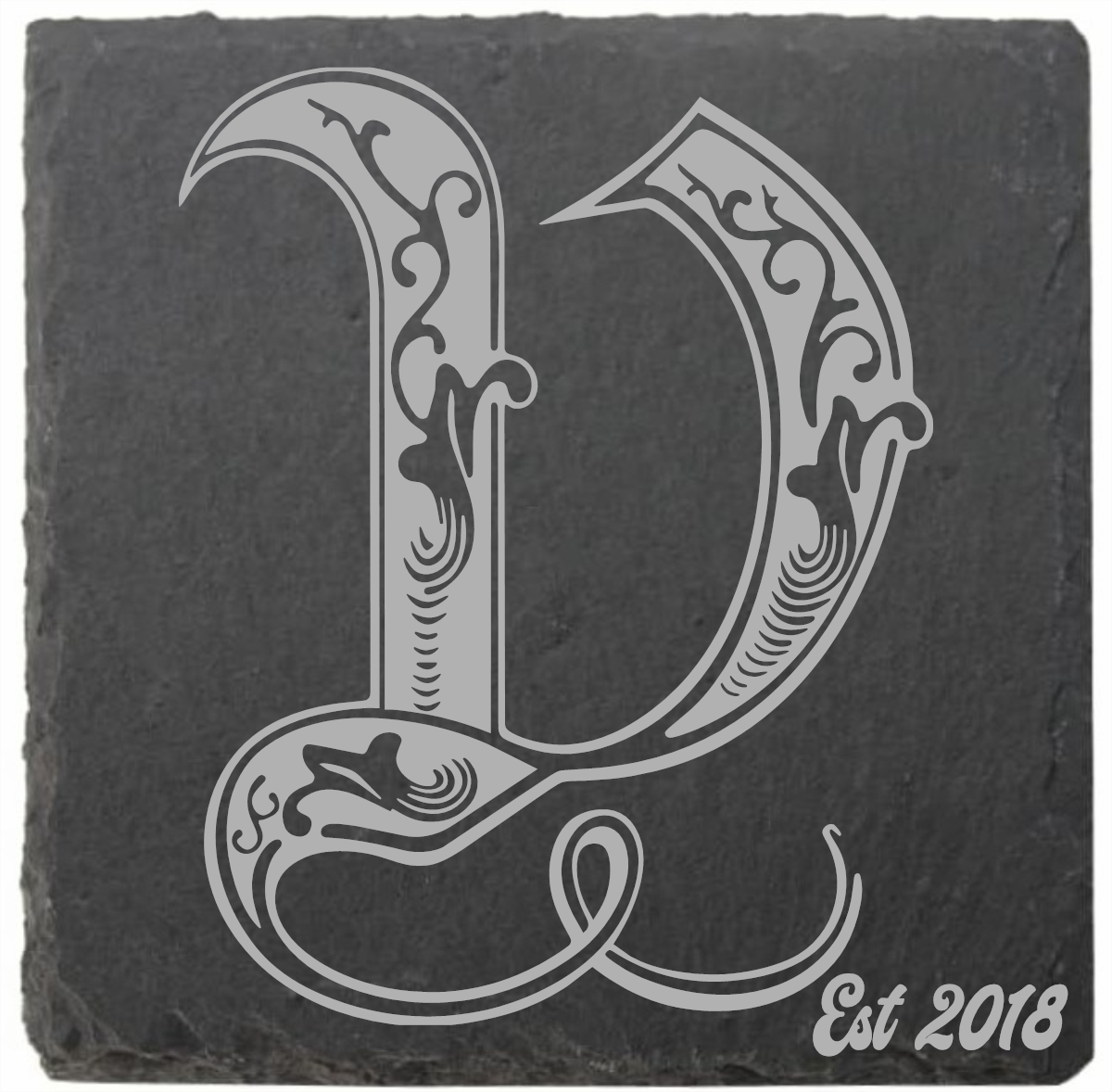 Letter coasters with date