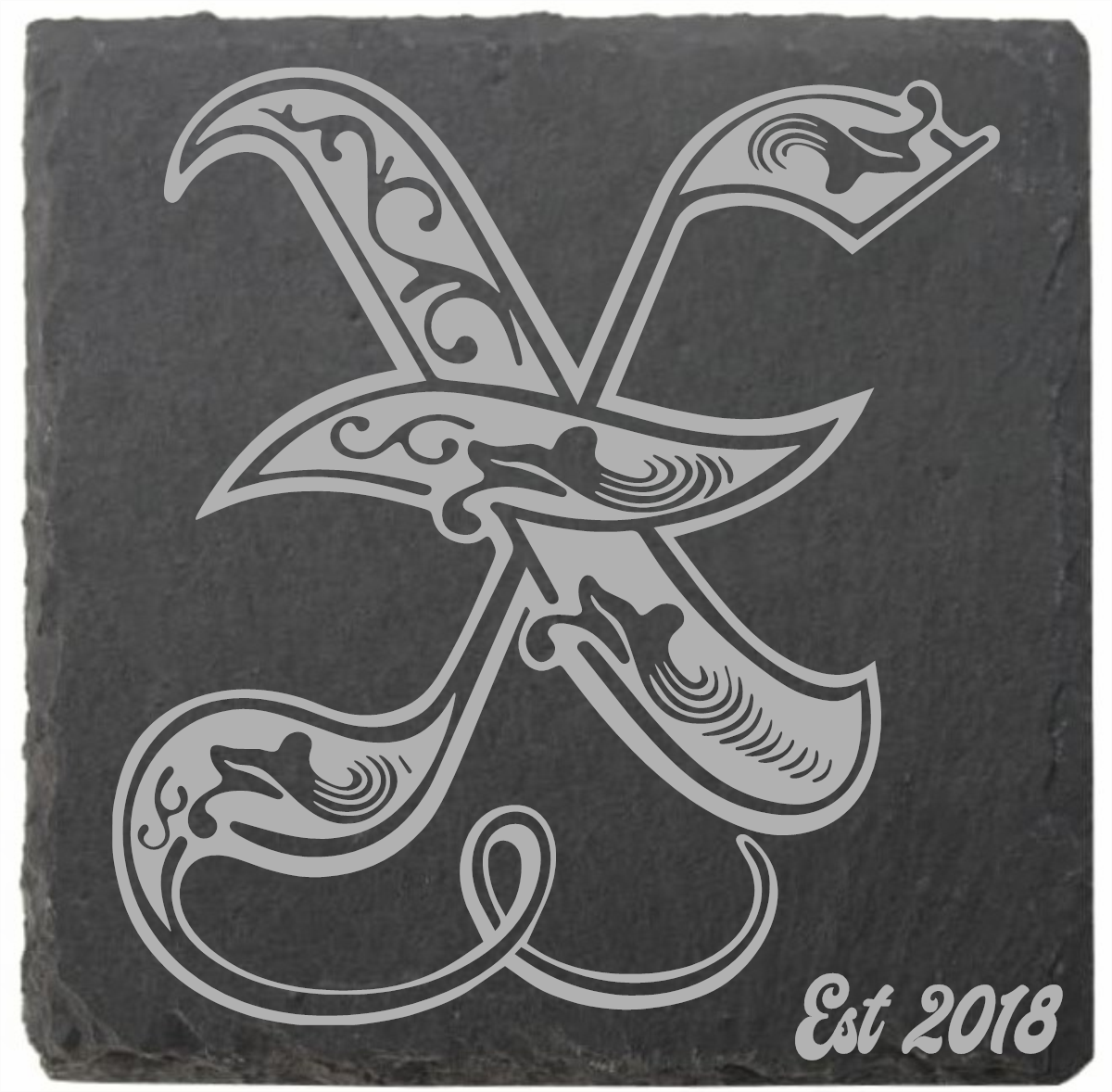 Letter coasters with date