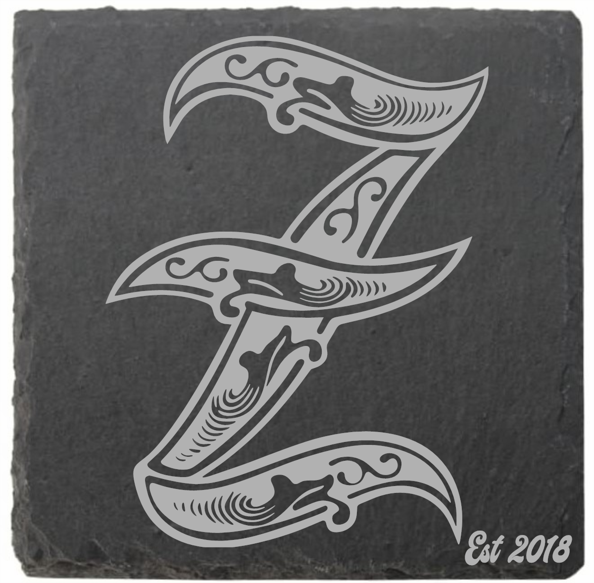 Letter coasters with date
