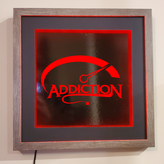 Addiction etched picture frame