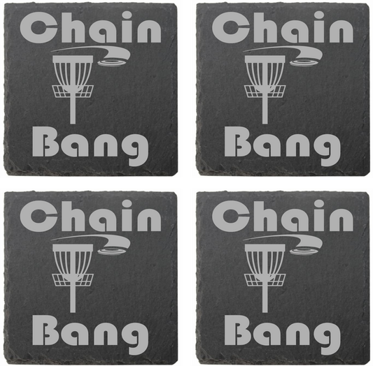 Chain Bang disc golf coasters