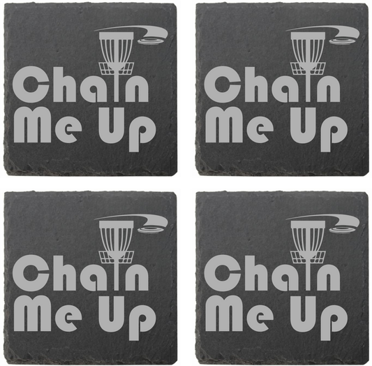 Chain Me Up disc golf coasters