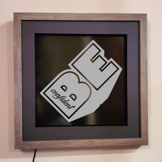 BE etched picture frame